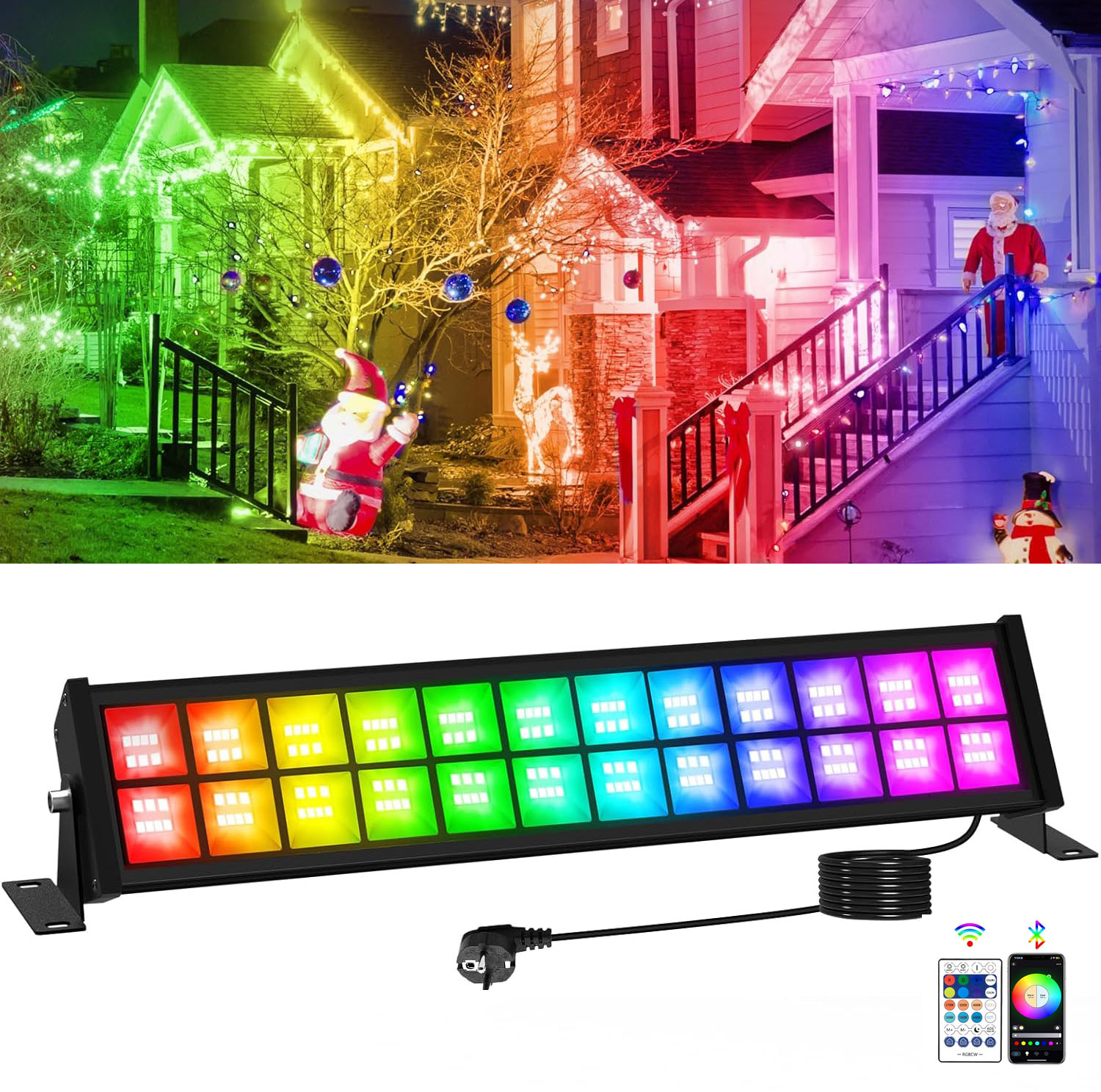 50/72W RGB LED投光器バー、リモコン付き、スマー - Smart Garden Uk のレビューと価格