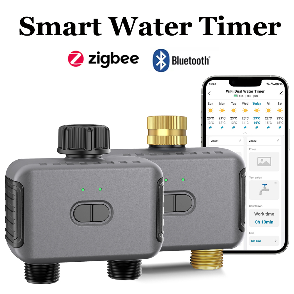 Tuya スマートウォータータイマー Zigbee/BT 自 - Smart Garden Watering System のレビューと価格