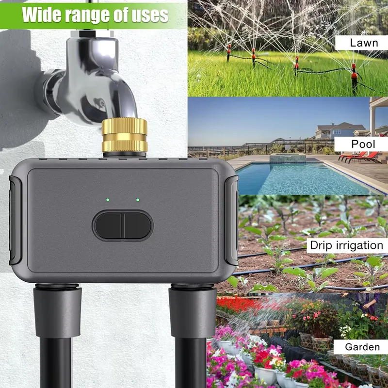 WAP01 WiFiアプリ制御 デュアルホース水タイマー ス - Smart Garden Watering System のレビューと価格