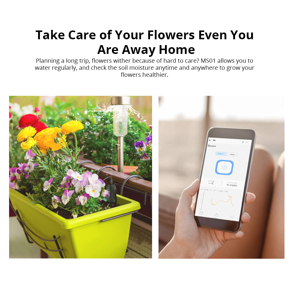Sonoff-土壌水分センサー,スマート湿度検出器,湿度計, - Smart Garden Test のレビューと価格